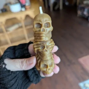 Bougie de cire d'abeilles: Pillier 3 têtes Witch and Wicks