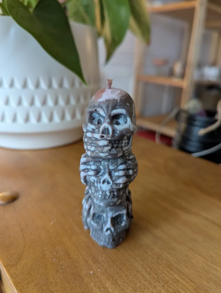 Bougie de cire d'abeilles: Pillier 3 têtes Witch and Wicks