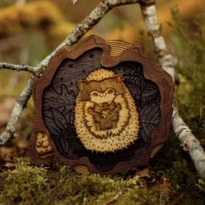 Mini Tableau "Hérisson" Woods whisper