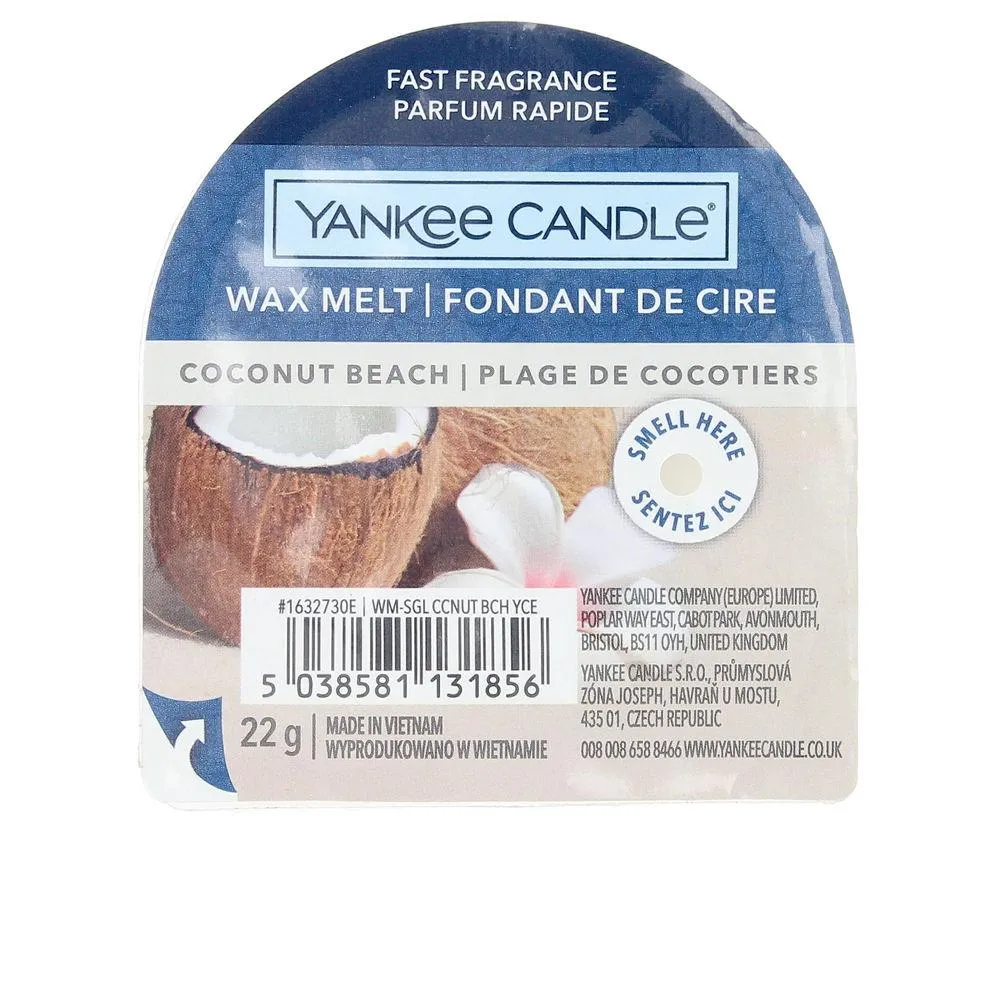 Yankee Candle Candle Original Wax Melt Coconut Beach Arôme Tropical Envoûtant