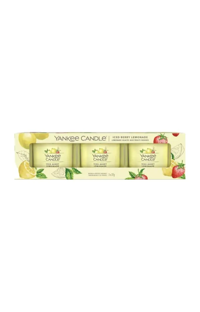 Coffret bougies votives - Limonade aux baies glacées - 3 x 37 g Yankee Candle