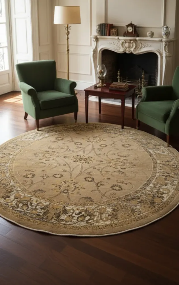 TAPIS ROND - Chenille - 180/180cm Zafar tapis