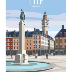 Affiche Place du Général de Gaulle Lille ZIGZAG ISLAND