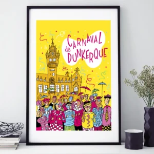 AFFICHE 40 CM PAR 60 CM CARNAVAL DE DUNKERQUE ZIGZAGORIGINAL