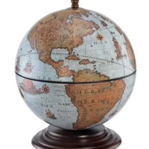 Globe-Bar de bureau "Nettuno" - Blue ocean - Diamètre 40 cm | Zoffoli