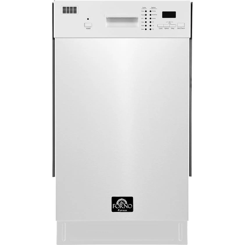 Four à convection Forno Lave-vaisselle encastré de 18 pouces avec départ différé FDWBI8041-18WHT