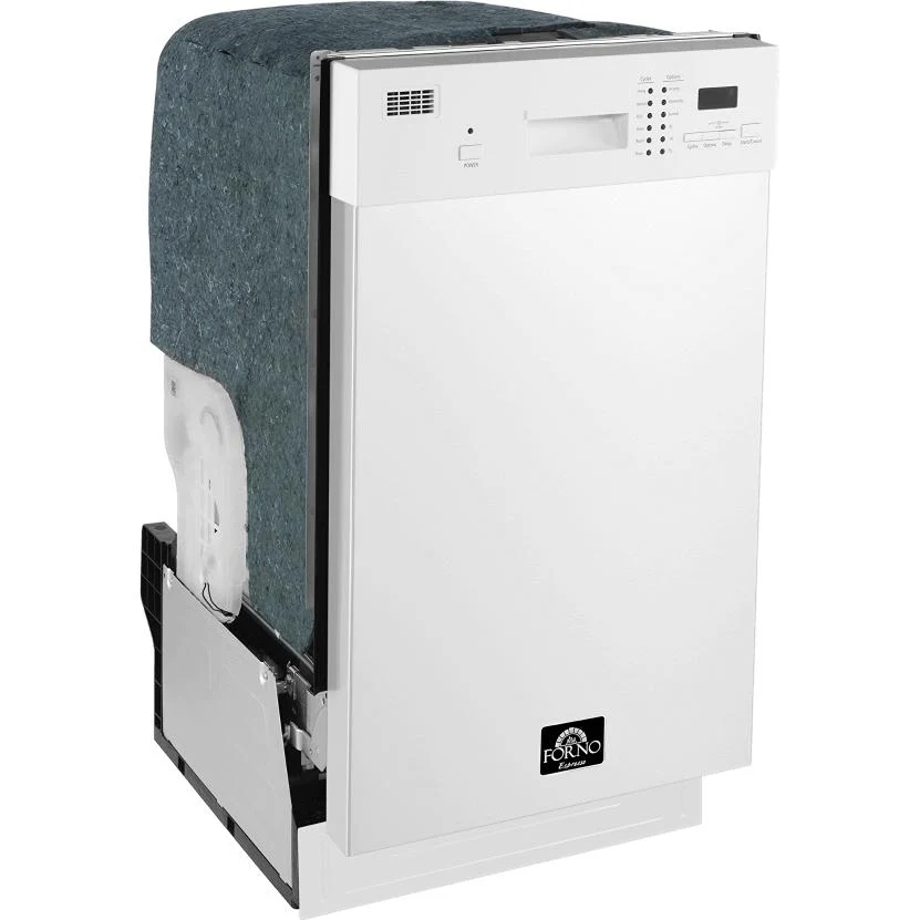Four à convection Forno Lave-vaisselle encastré de 18 pouces avec départ différé FDWBI8041-18WHT