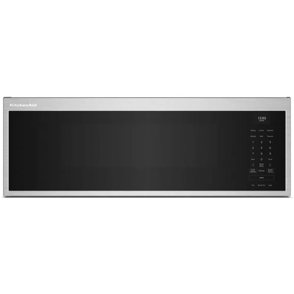 Four encastrable KitchenAid Four à micro-ondes à hotte intégrée de 30 pouces, 1,1 pi. cu. YKMML550RPS