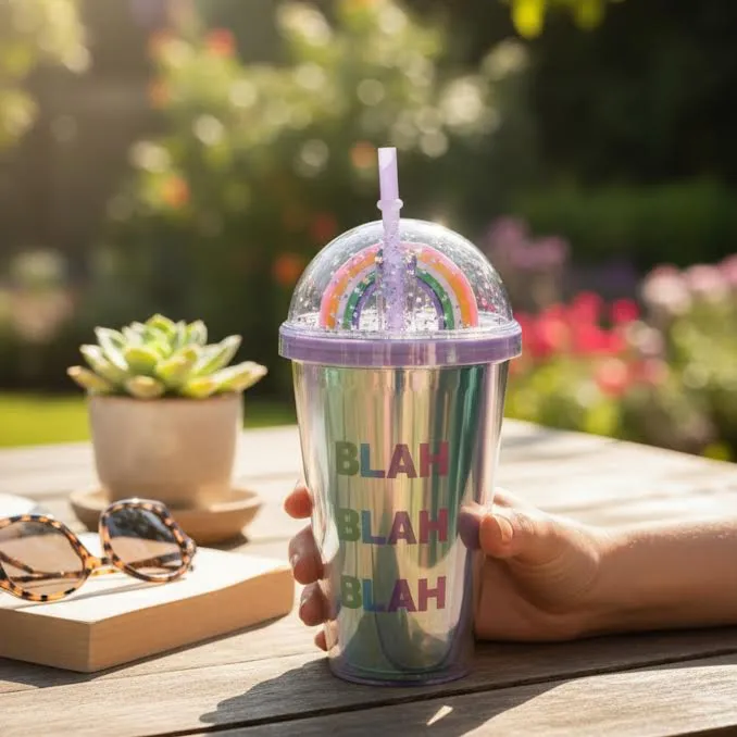 Blah Blah Blah 450ml Jumeau Wall Cup Multicoloured