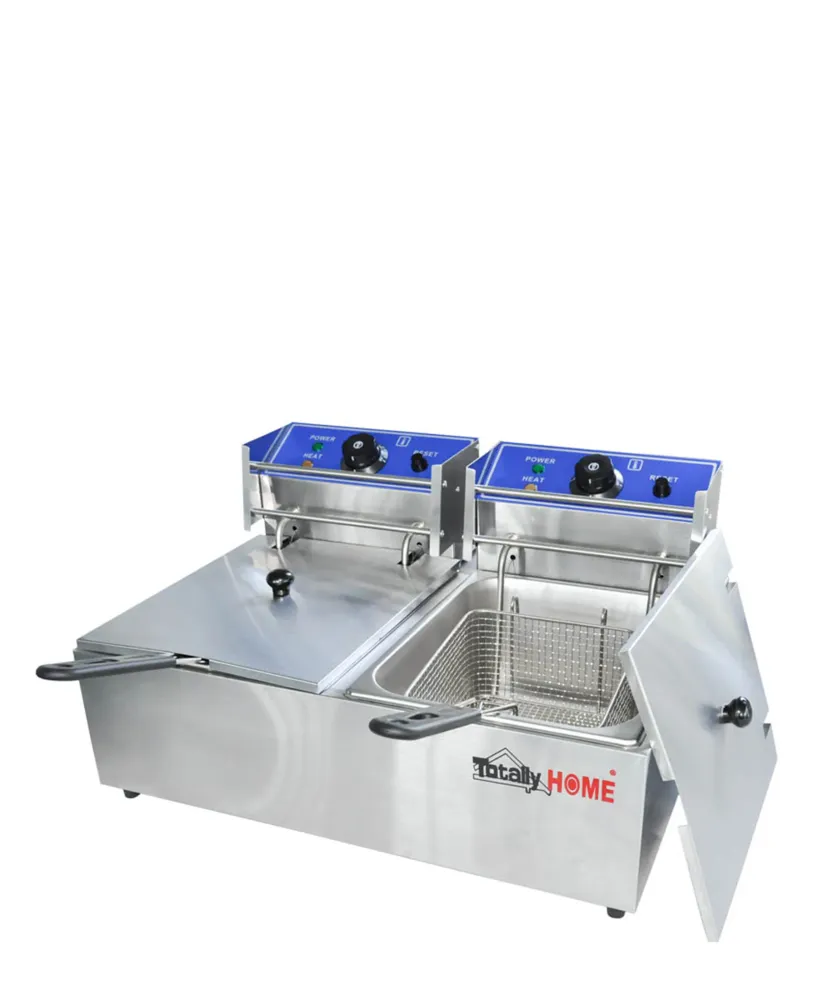 CTH Double Deep Fryer 6L + 6L - Argenté
