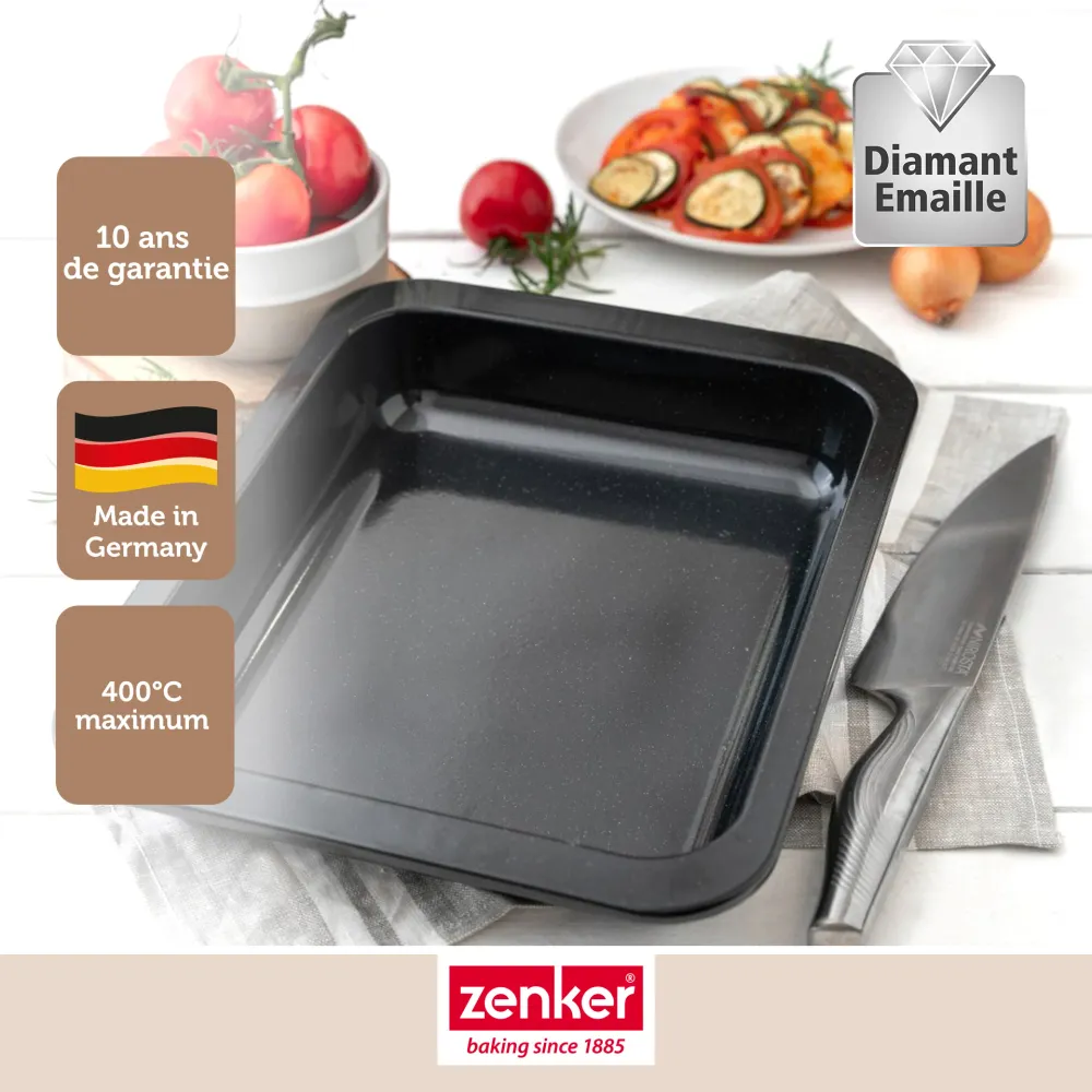 Ensemble de 2 Plats à four rectangulaire 33 x 25 x 5 cm Zenker Special Cooking avec nettoyage catalytique