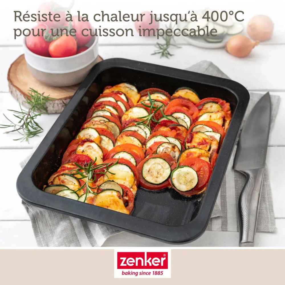 Ensemble de 2 Plats à four rectangulaire 33 x 25 x 5 cm Zenker Special Cooking avec nettoyage catalytique