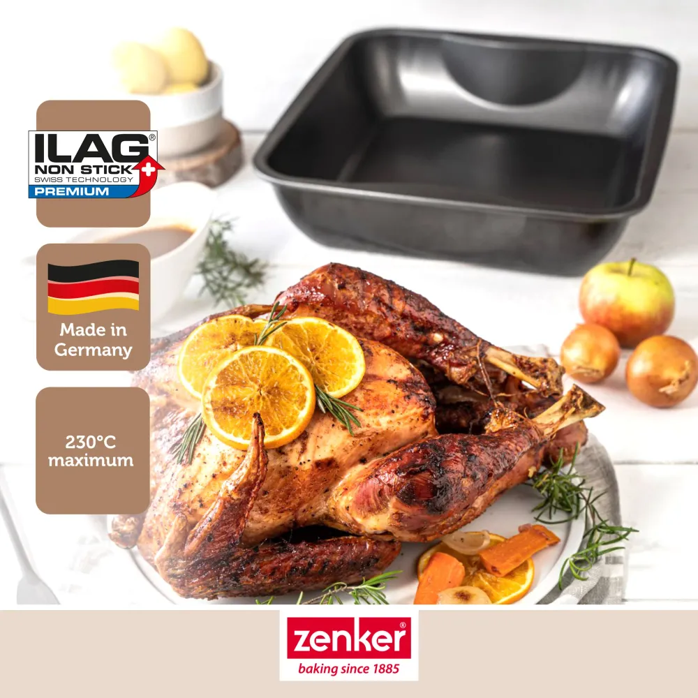 Ensemble de 2 Plats à four XXL rectangle 40 x 34 cm Zenker Distinctif Cooking