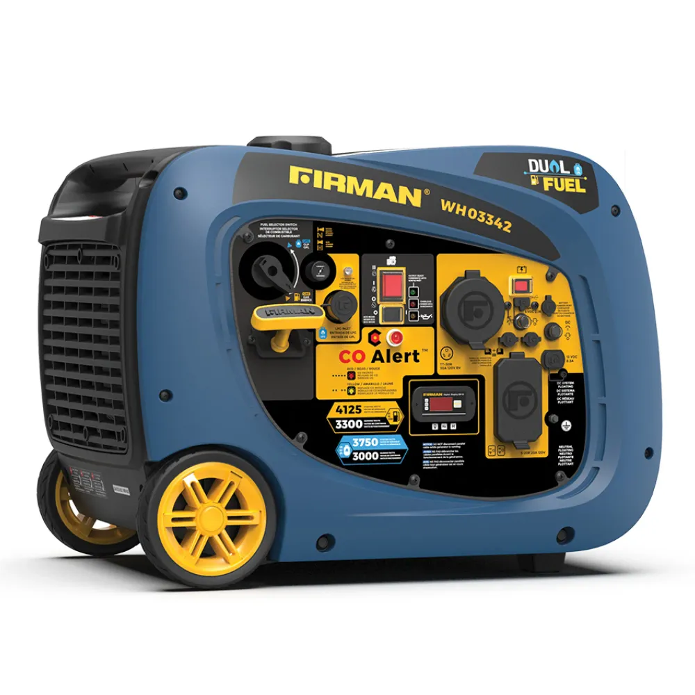 Four à convection Dual Fuel Inverter Transportable Generator 4125W Electric Start CO ALERT