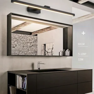 Luminaires muraux de vanité rectangulaires, luminaire de vanité basique en aluminium de Style minimaliste nordique