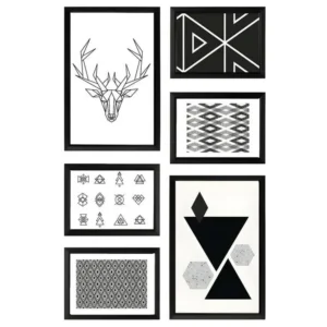 Mur de cadres Simple noir