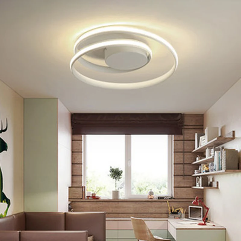 Professionnel Simplicité Cercle Plafond Plafonnier En Métal LED Chambre Près du Plafonnier
