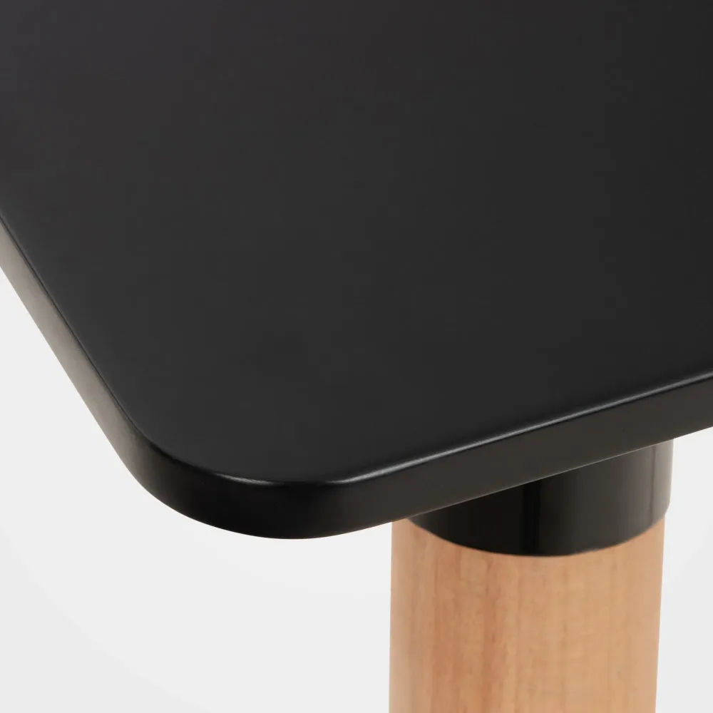 Table de cuisine design facile 60x60x70 cm en MDF noir 10_0005531