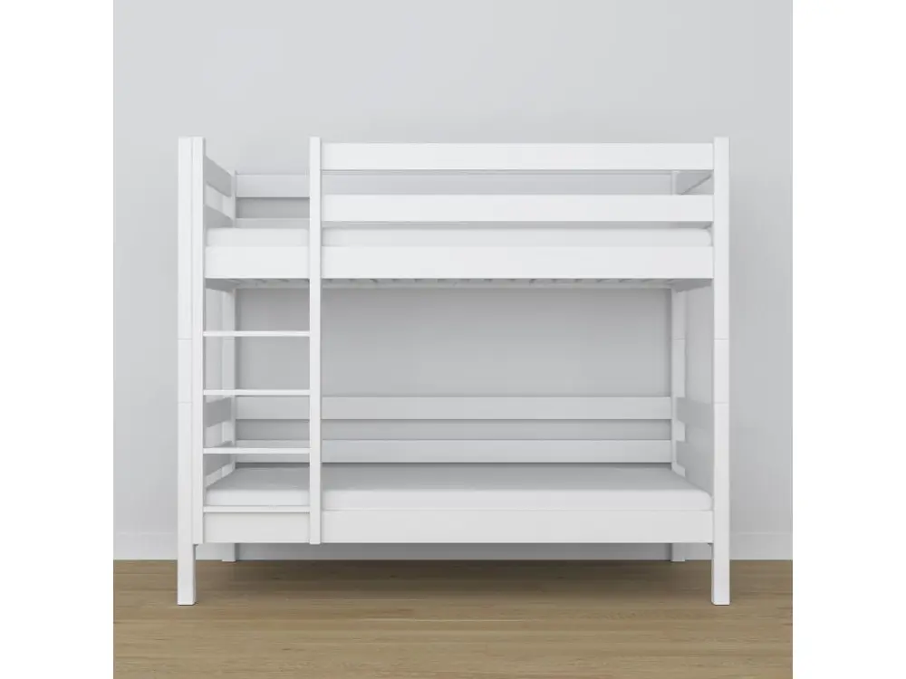 Lit superposé en bois N01 Blanc 80x190 avec Garantie 5 ans