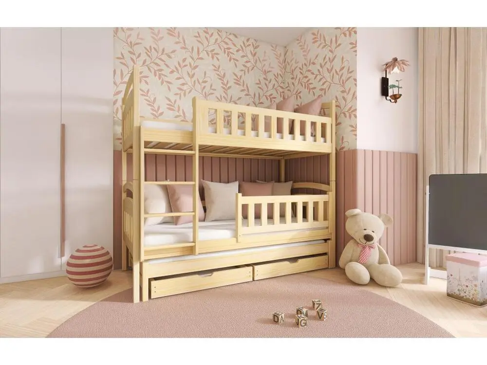 Lits superposés BLANKA BB004 90x190 cm Naturel