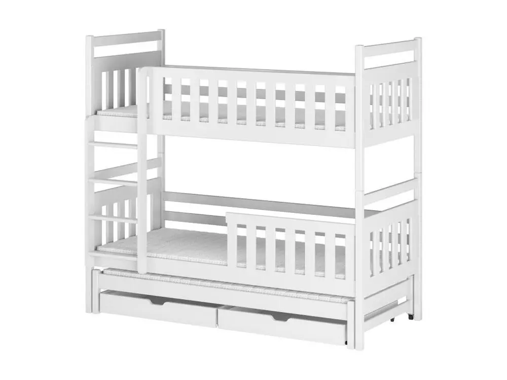 Lits superposés KLARA BB013 80x170 cm Blanc pour Famille nombreuse