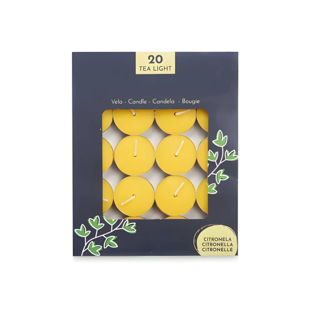 Certifié NF Pack 20 Velas Tea-Light Citronela