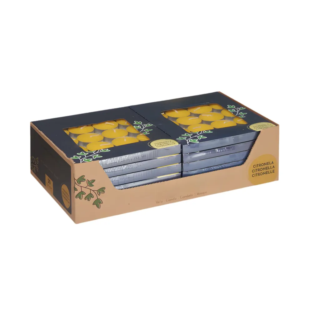 Certifié NF Pack 20 Velas Tea-Light Citronela