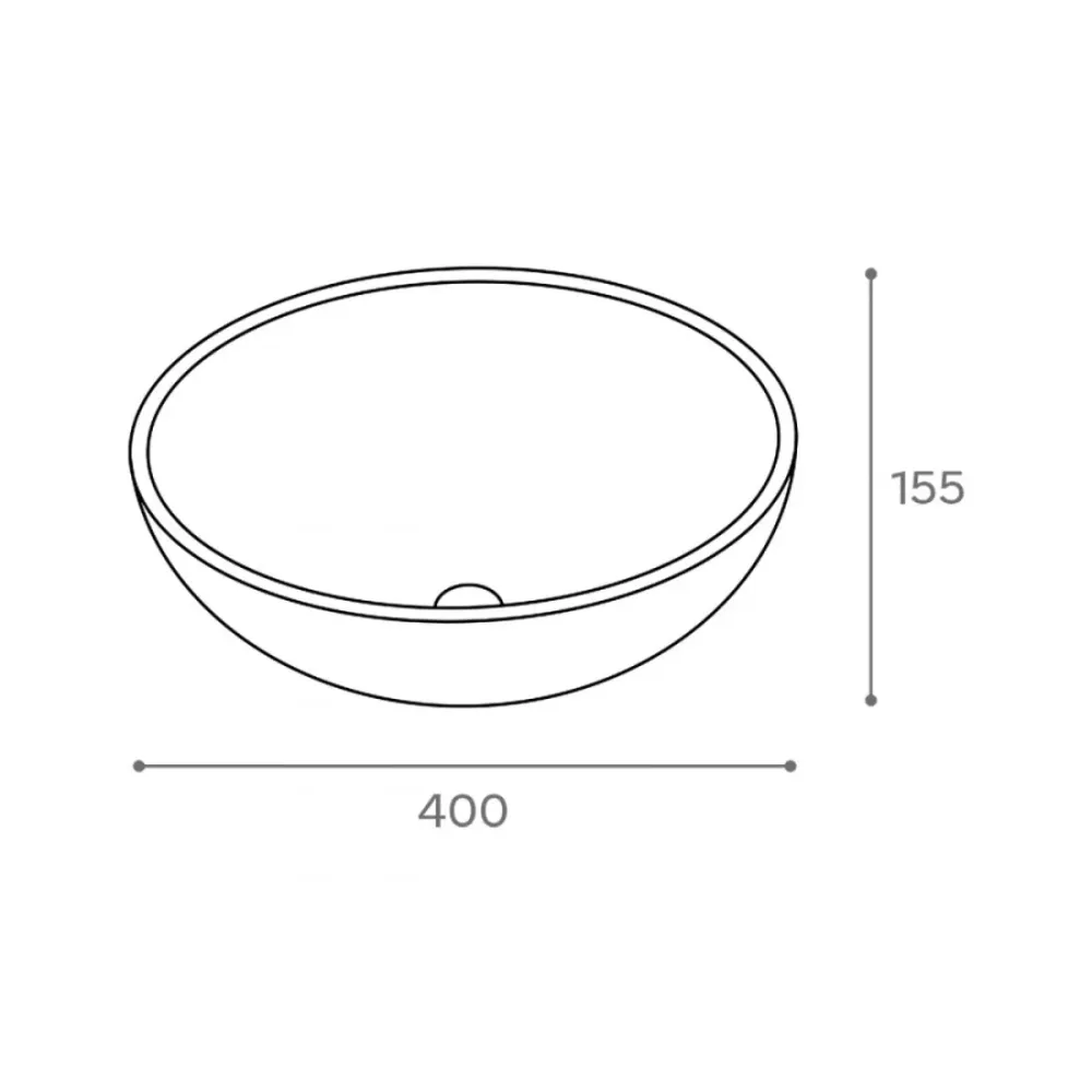 Au-dessus de compteur bassin rond Cercle Robuste