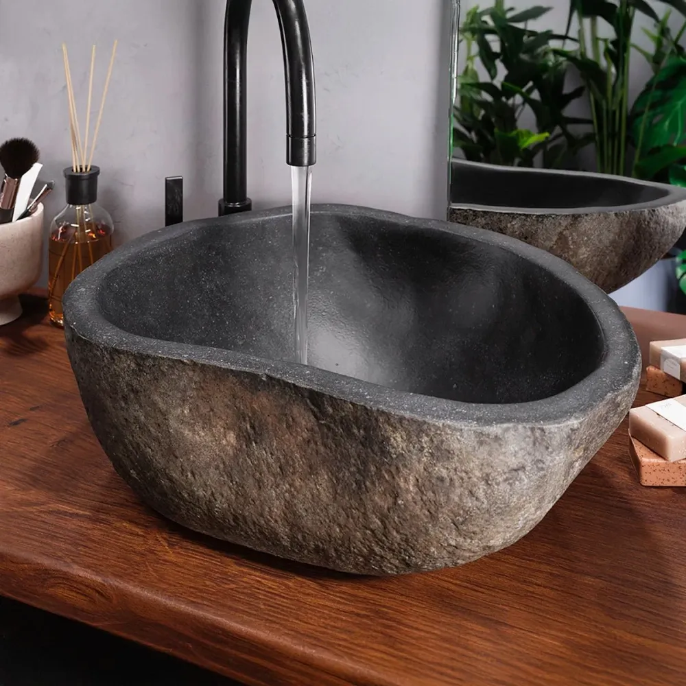 Filtre à graisse Lavabo en pierre de la rivière Akutan