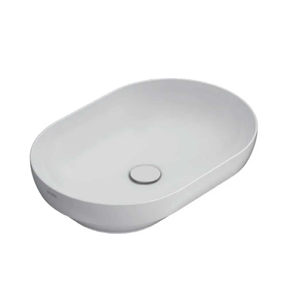 Kit d'encastrement Lavabo céramique blanche mate Globo T-Edge installation à poser ou encastrée