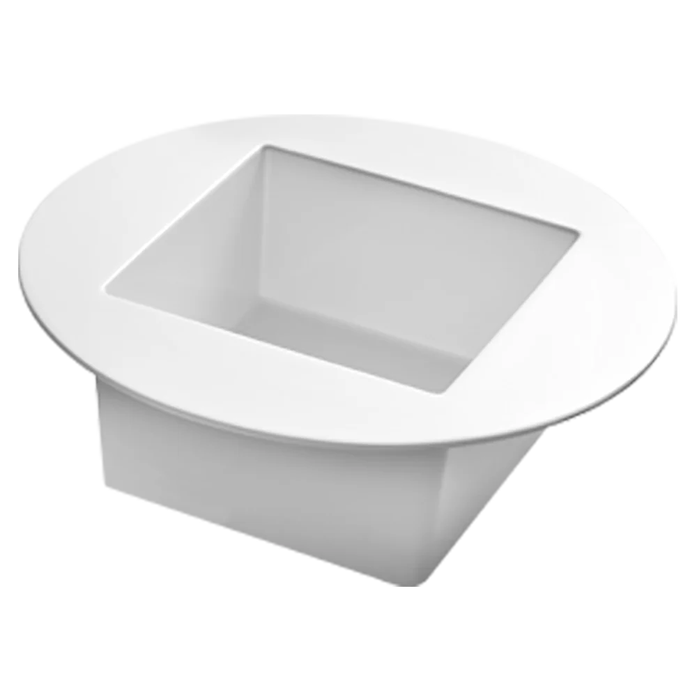 Lavabo encastré rond diamètre 55 cm avec vasque carrée profondeur 19 cm AXA Ceramiche pour cuisines équipées