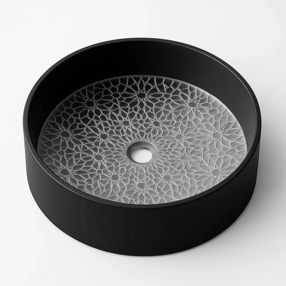 Lavabo en mosaïque noir Ronan avec Fonction AutoCare