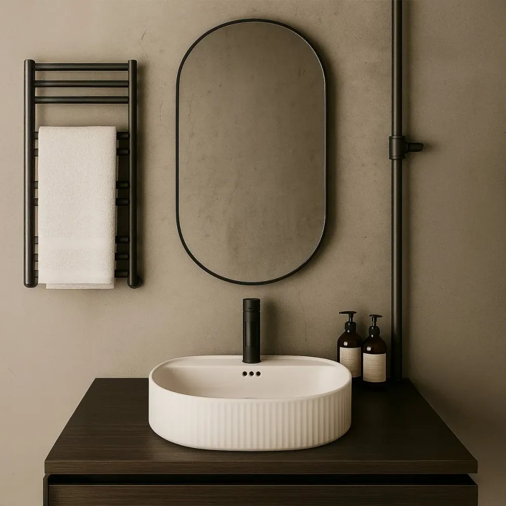 Lavabo ovale blanc Seul avec Fonction AutoCare