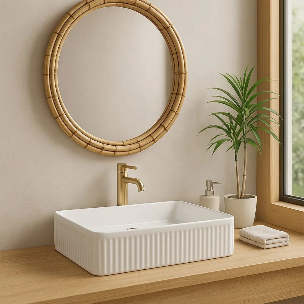 Lavabo à poser élancé Gina avec séchage par condensation