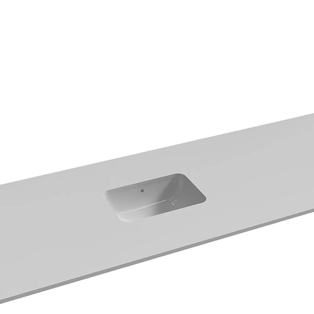 Lavabo sous-plan Azzurra encastré 55x38 cm avec trou trop-plein - Blanc brillant | Silence | Eco