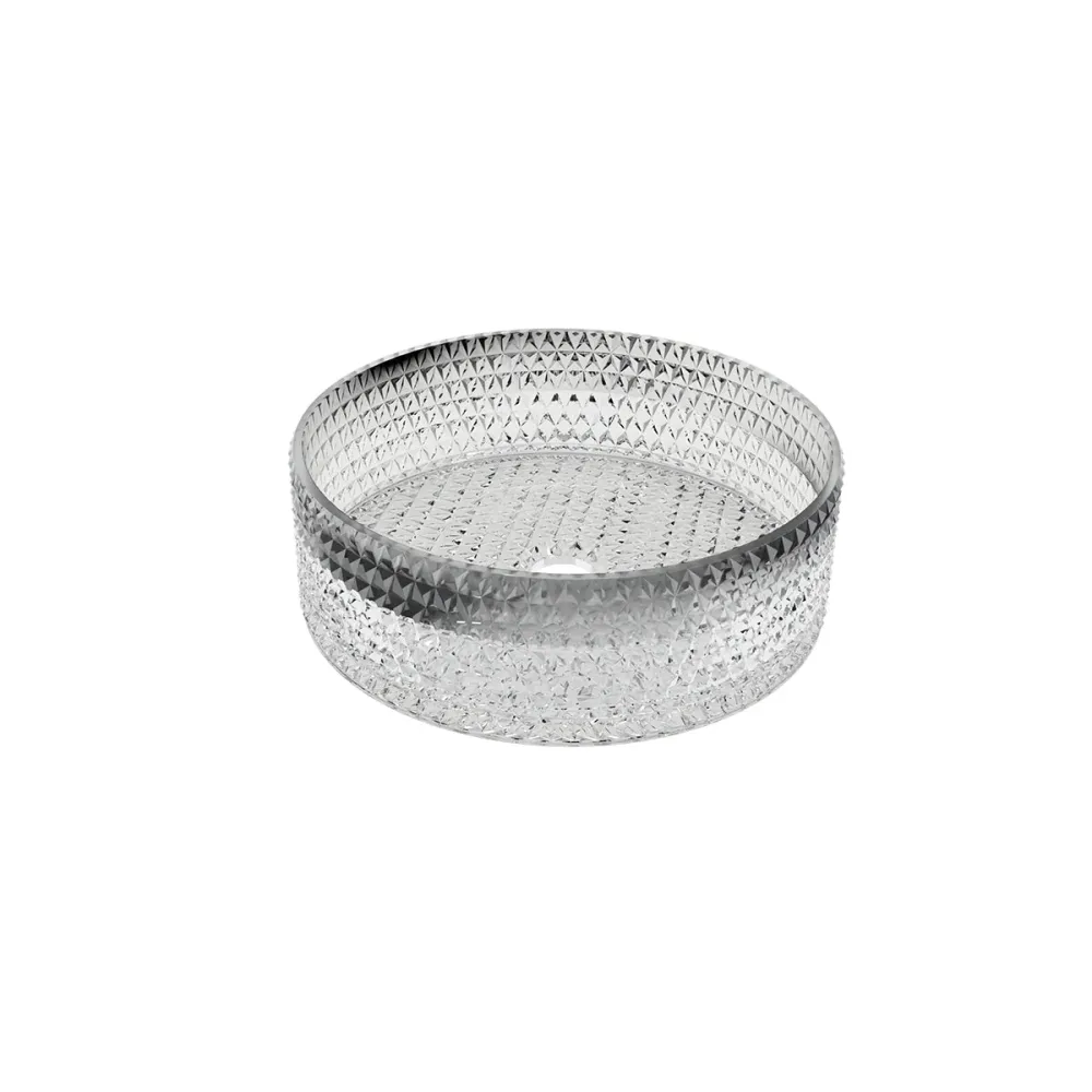 Lavabo en verre avec détail noir pour maison neuve