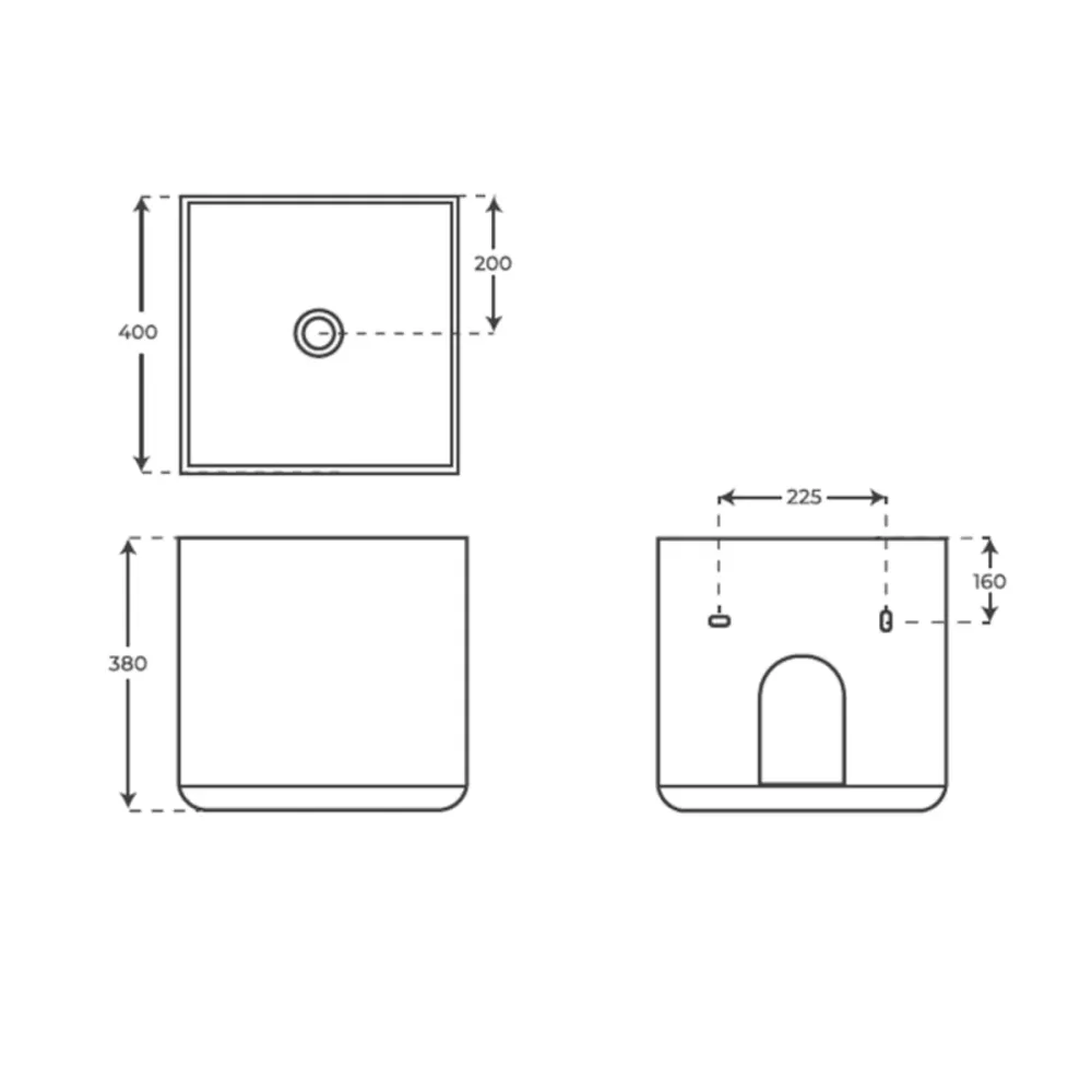 Lavabo moderne en céramique Kiro