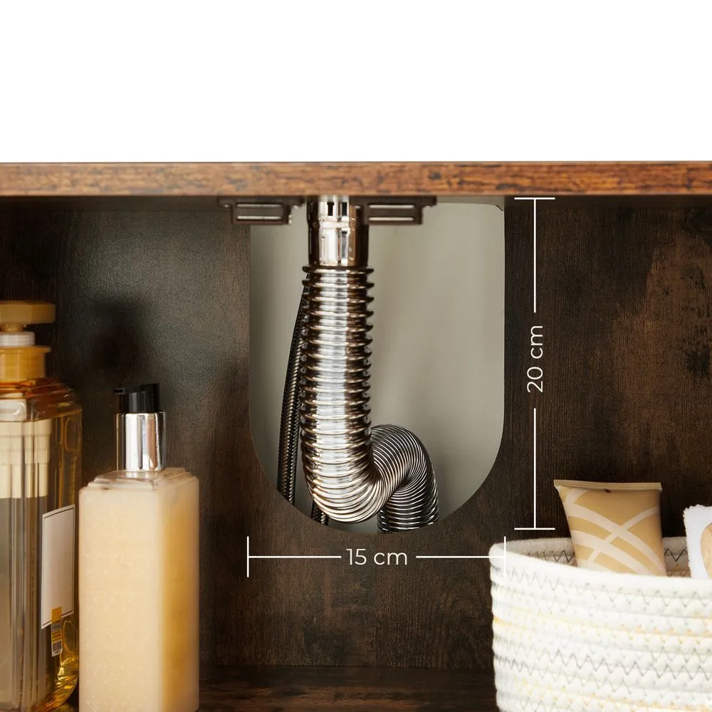 Nettoyant pour machine VASAGLE Meuble sous lavabo rustique