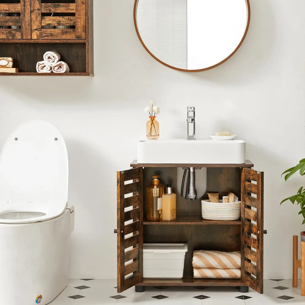 Nettoyant pour machine VASAGLE Meuble sous lavabo rustique