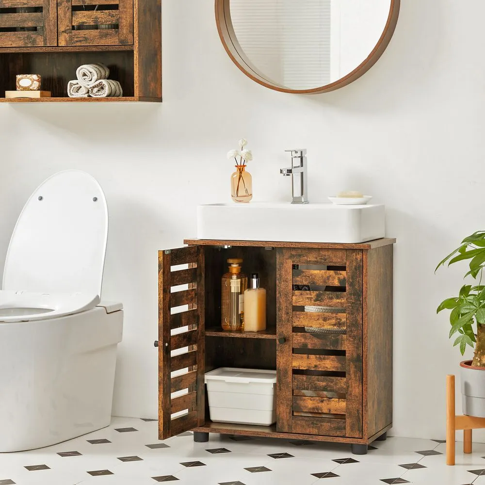 Nettoyant pour machine VASAGLE Meuble sous lavabo rustique