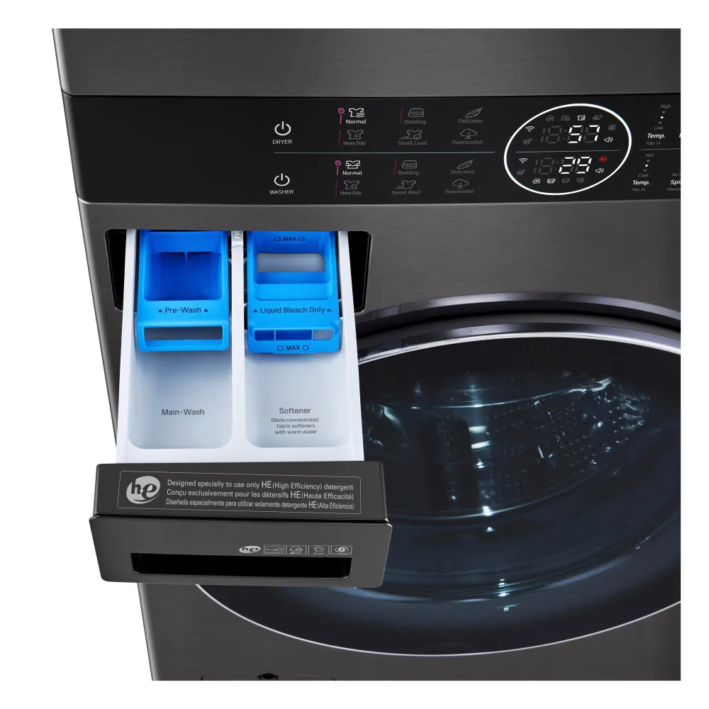 LG Centre de buanderie laveuse/sécheuse électrique avec technologie TurboWash™ 360 WKEX200HBA compatible avec Smart Home