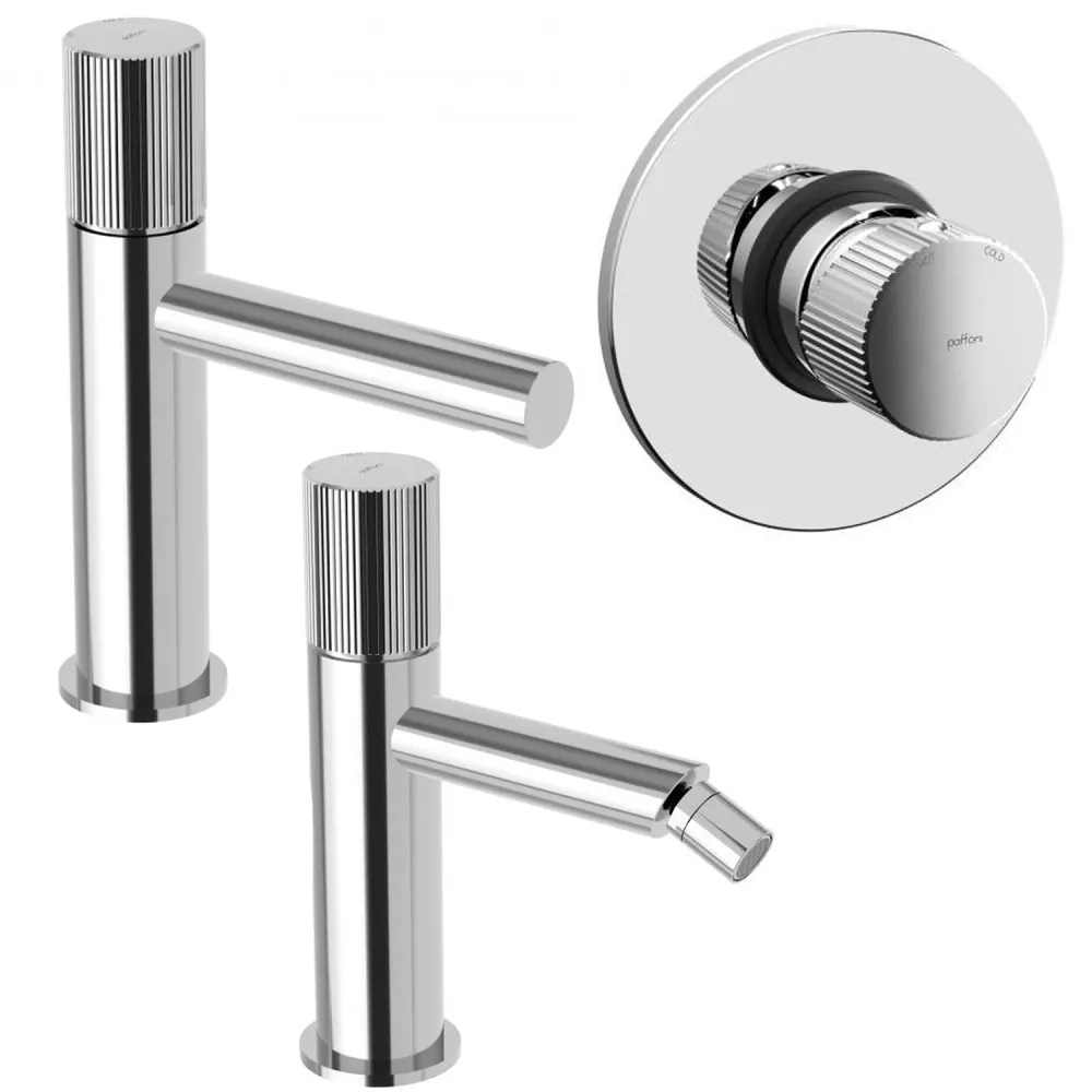 Chargement frontal Ensemble de mélangeurs lavabo-bidet-douche Paffoni Jo Chromé