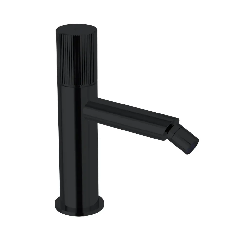 Chargement par le dessus Ensemble de mélangeurs lavabo-bidet-baignoire avec douchette Paffoni Jo Noir Mat