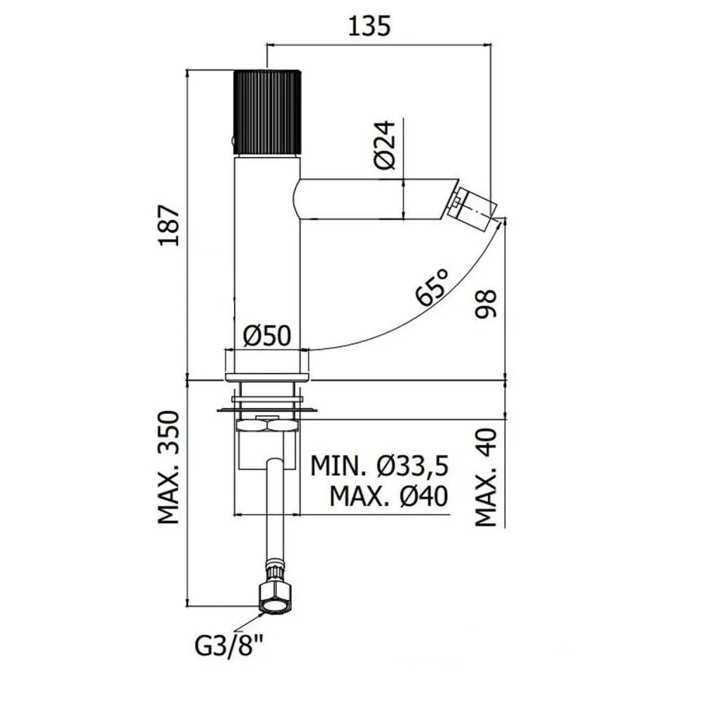 Chargement par le dessus Ensemble de mélangeurs lavabo-bidet-baignoire avec douchette Paffoni Jo Noir Mat