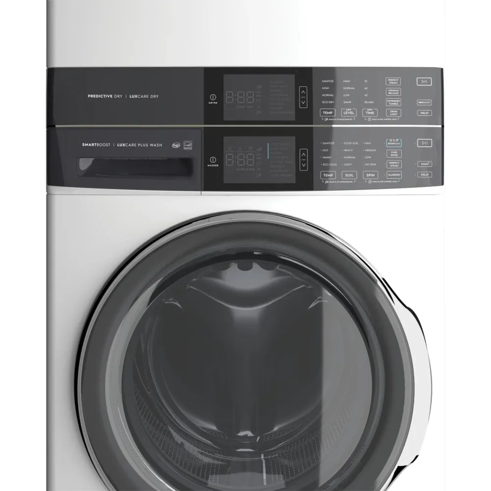 Electrolux Centre de buanderie laveuse/sécheuse superposées électrique avec LuxCare® ELTE760CAW Certification +++