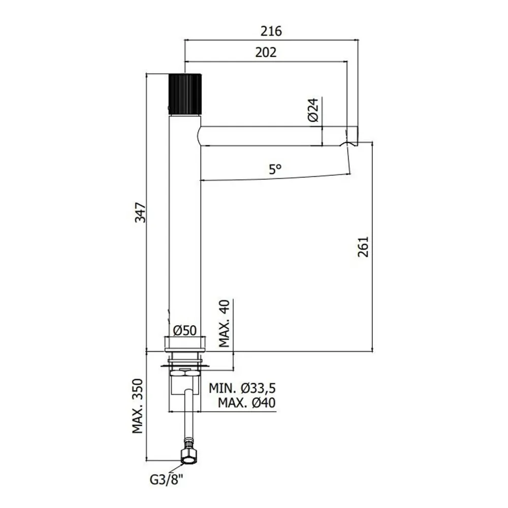Ensemble de mélangeurs lavabo haut-bidet-douche Paffoni Jo Chromé avec Kit d'installation