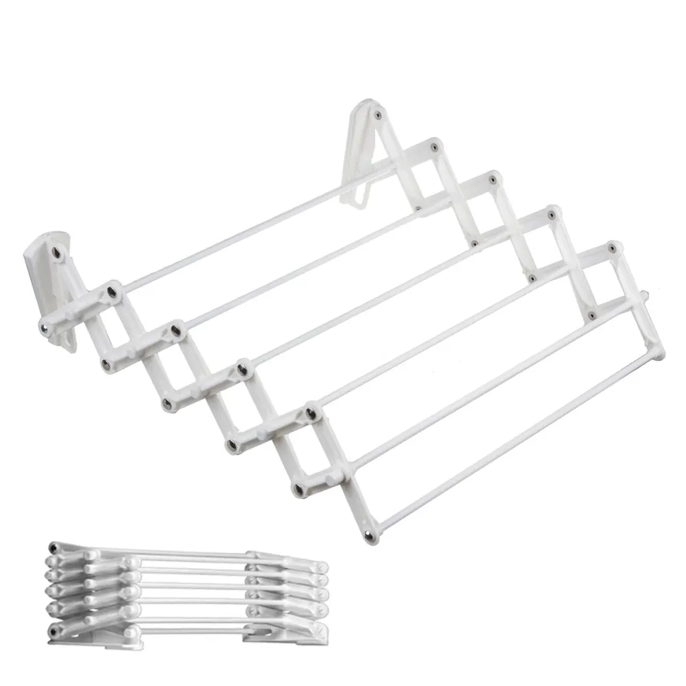 Professionnel Laverie Clothes Airer Line Dryer Folding Wall Montage Balcony Séchage Armoire déplaçable Acier Portable 50cm...