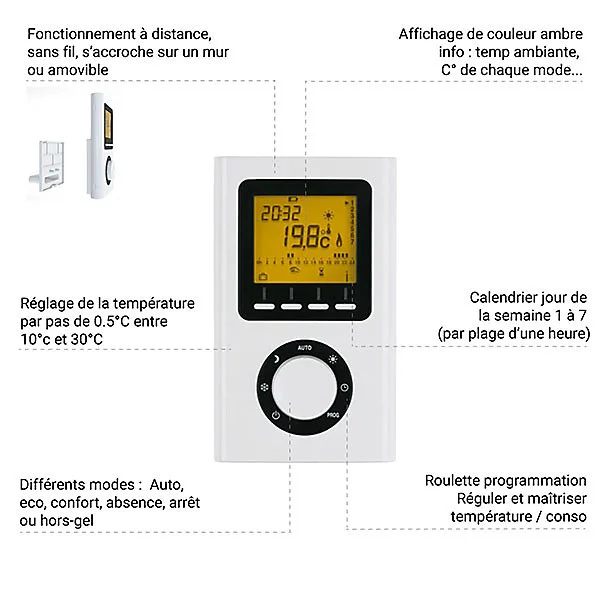 Sèche-serviette électrique paramétrable doré - HxL 1860x586 mm - 1000 Watt - LEN1860/586E1BRAP